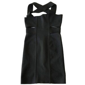 NWOT HERVÉ LÉGER Paris Black Cutout Knit Bandage Dress - Size S